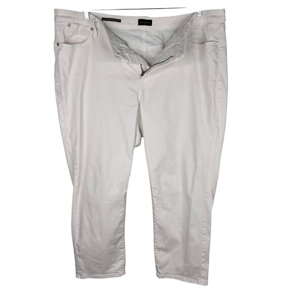 Talbots Straight Leg Crop Jean 20W White - Picture 6 of 12